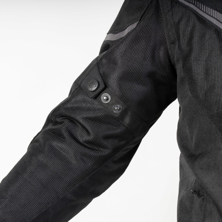 KURTKA MOTOCYKLOWA TEKSTYLNA OZONE FLOW BLACK 10XL