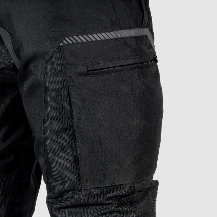 SPODNIE MOTOCYKLOWE TEKSTYLNE DAMSKIE OZONE FLOW BLACK