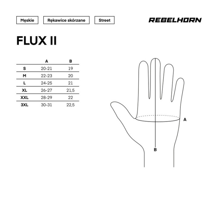 RĘKAWICE MOTOCYKLOWE REBELHORN FLUX 2 BLACK