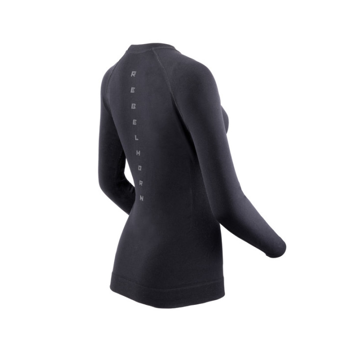 KOSZULKA TERMOAKTYWNA Z DŁUGIM RĘKAWEM DAMSKA REBELHORN FREEZE 2 BLACK
