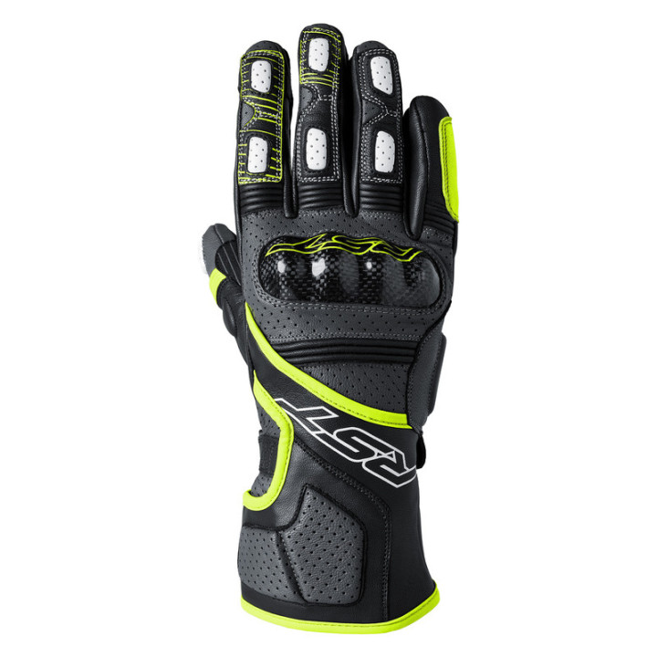 RĘKAWICE SKÓRZANE RST FULCRUM GREY/FLO YELLOW/BLACK