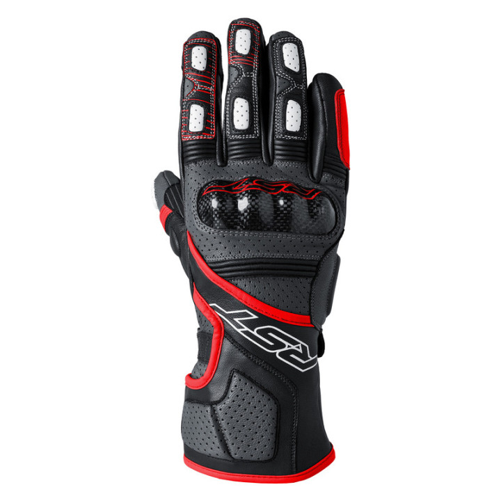 RĘKAWICE MOTOCYKLOWE RST FULCRUM GREY RED BLACK