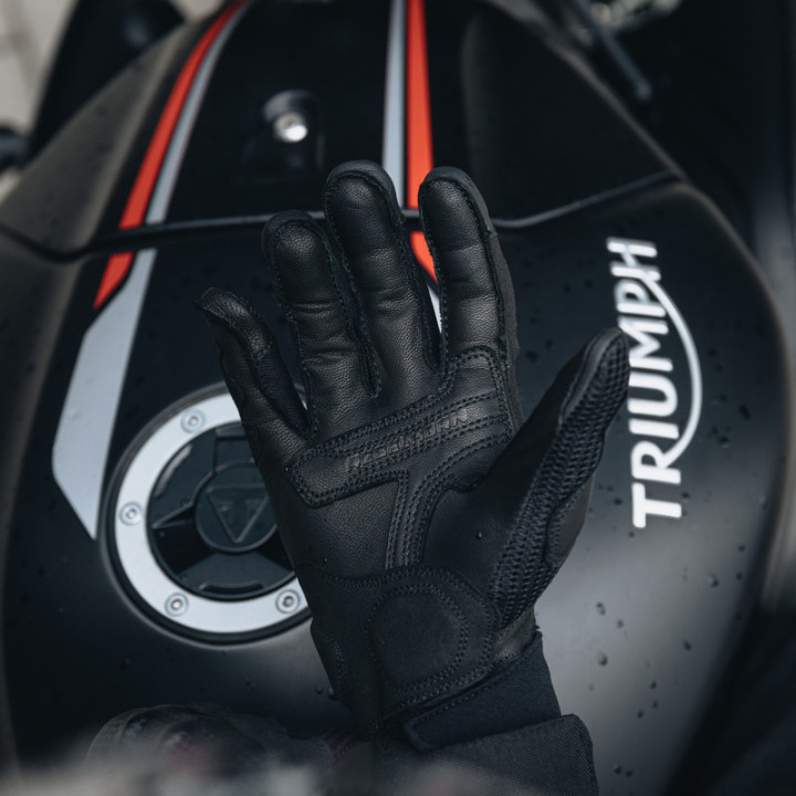 RĘKAWICE MOTOCYKLOWE REBELHORN GAP 3 BLACK FLUO RED XS