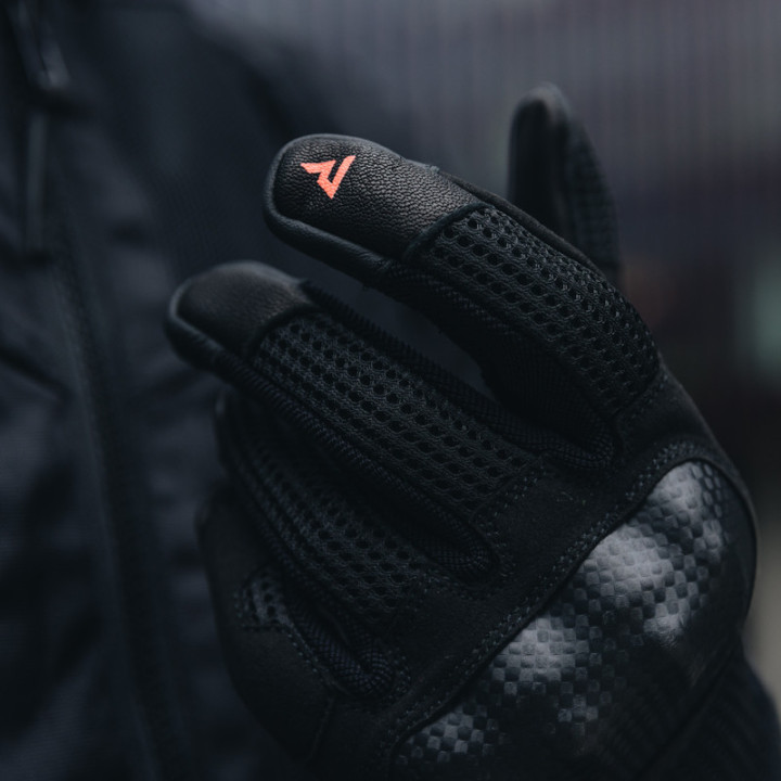 RĘKAWICE MOTOCYKLOWE REBELHORN GAP 3 BLACK FLUO RED XS