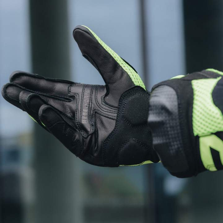 RĘKAWICE MOTOCYKLOWE REBELHORN GAP 3 BLACK FLUO YELLOW