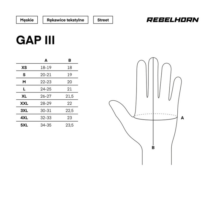 RĘKAWICE MOTOCYKLOWE DAMSKIE REBELHORN GAP 3 BLACK