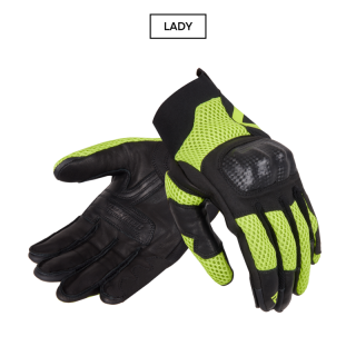 RĘKAWICE MOTOCYKLOWE DAMSKIE REBELHORN GAP 3 BLACK FLUO YELLOW