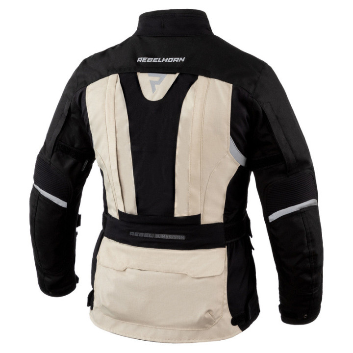 KURTKA MOTOCYKLOWA TEKSTYLNA DAMSKA REBELHORN HARDY 2 BLACK SAND DXS
