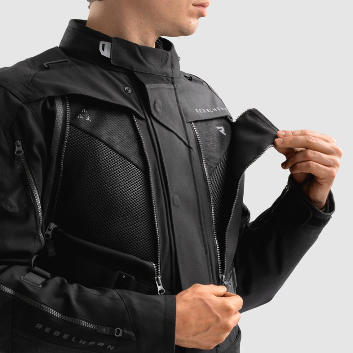 KURTKA MOTOCYKLOWA TEKSTYLNA REBELHORN HARDY 3.0 BLACK