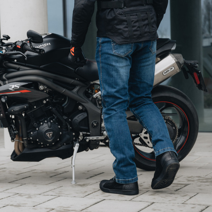JEANSY MOTOCYKLOWE REBELHORN HAWK 3 REGULAR FIT WASHED BLUE