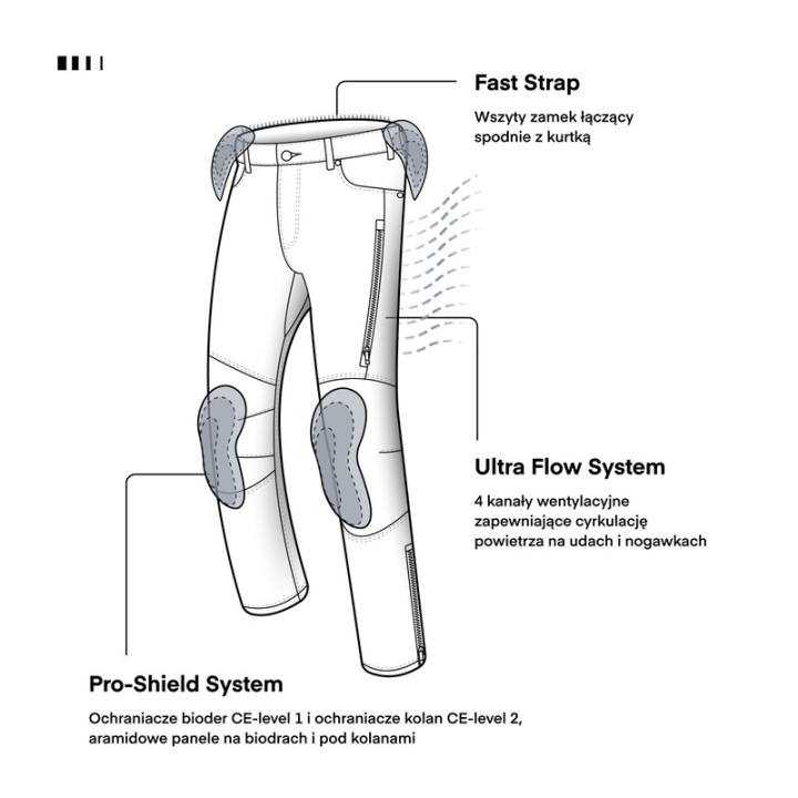 JEANSY MOTOCYKLOWE REBELHORN HAWK 3 REGULAR FIT WASHED BLUE