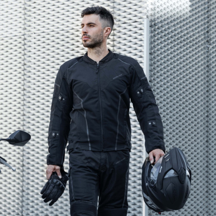 KURTKA MOTOCYKLOWA TEKSTYLNA REBELHORN HIFLOW 4 BLACK