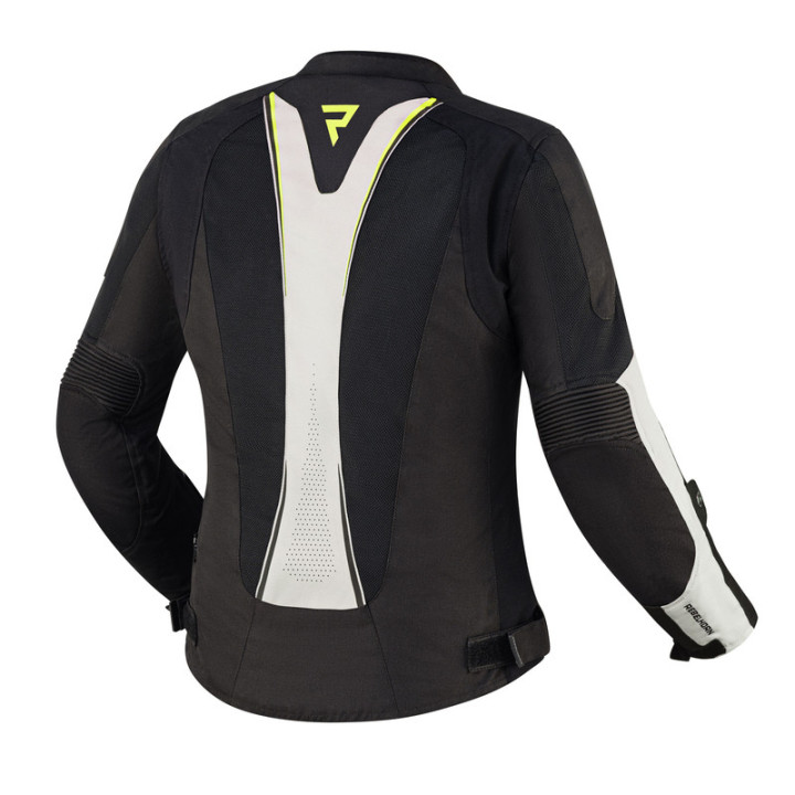 KURTKA MOTOCYKLOWA TEKSTYLNA DAMSKA REBELHORN HIFLOW 4 BLACK SILVER FLUO YELLOW
