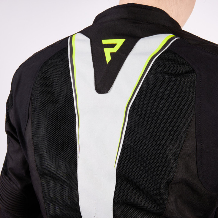 KURTKA MOTOCYKLOWA TEKSTYLNA DAMSKA REBELHORN HIFLOW 4 BLACK SILVER FLUO YELLOW