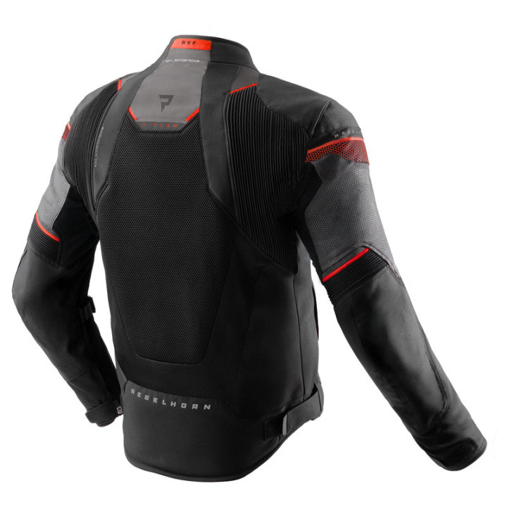 KURTKA MOTOCYKLOWA TEKSTYLNA REBELHORN HIFLOW 5 BLACK GREY RED