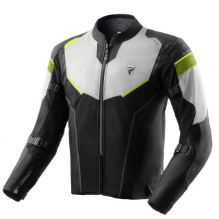 KURTKA MOTOCYKLOWA TEKSTYLNA REBELHORN HIFLOW 5 BLACK GREY FLUO YELLOW