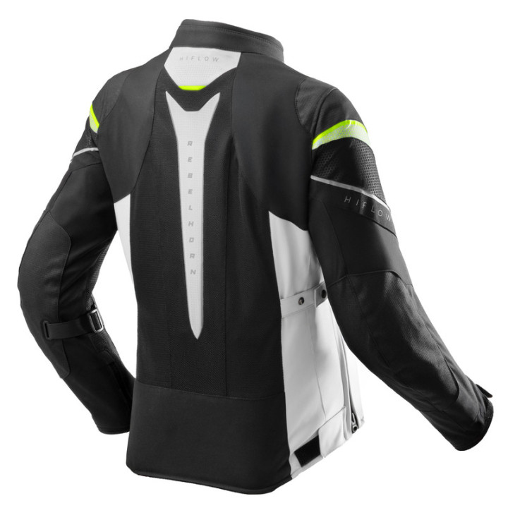 KURTKA MOTOCYKLOWA TEKSTYLNA DAMSKA REBELHORN HIFLOW 5 BLACK GREY FLUO YELLOW