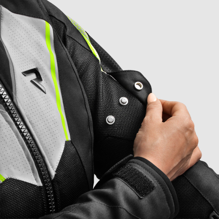 KURTKA MOTOCYKLOWA TEKSTYLNA DAMSKA REBELHORN HIFLOW 5 BLACK GREY FLUO YELLOW