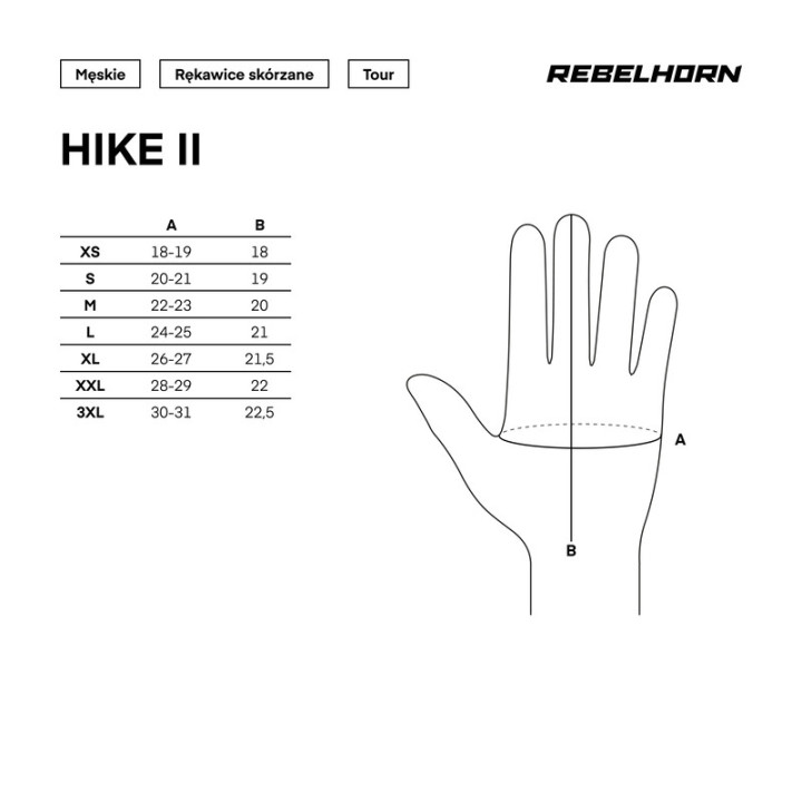 RĘKAWICE MOTOCYKLOWE REBELHORN HIKE 2 BLACK