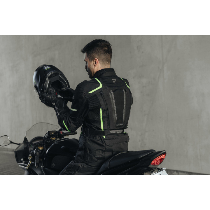 KURTKA MOTOCYKLOWA TEKSTYLNA REBELHORN HIKER 3 BLACK FLUO YELLOW XS