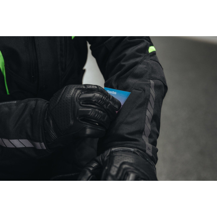 KURTKA MOTOCYKLOWA TEKSTYLNA REBELHORN HIKER 3 BLACK FLUO YELLOW XS