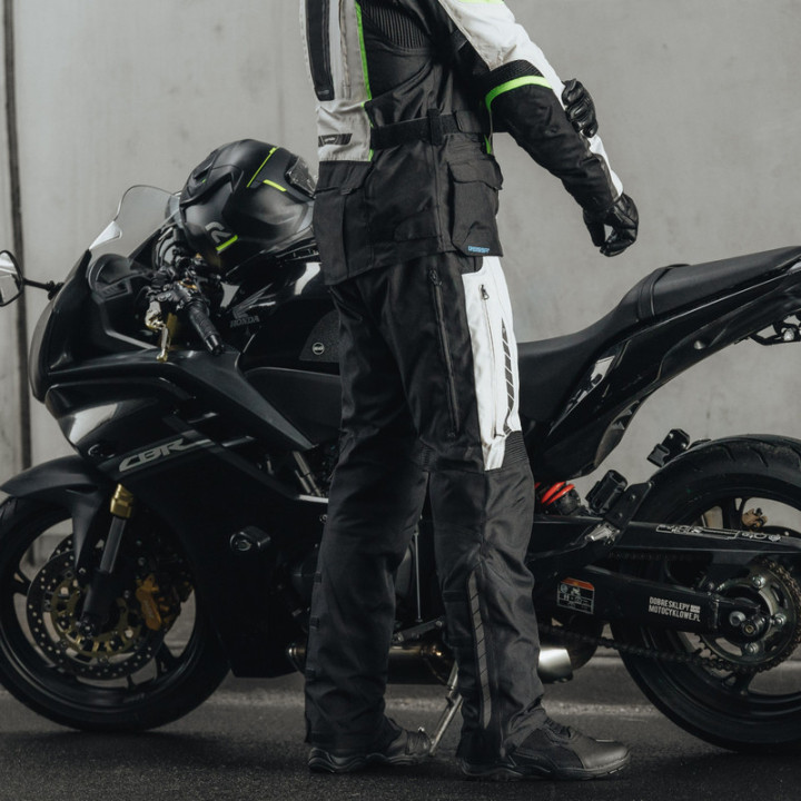 SPODNIE MOTOCYKLOWE TEKSTYLNE REBELHORN HIKER 3 BLACK GREY