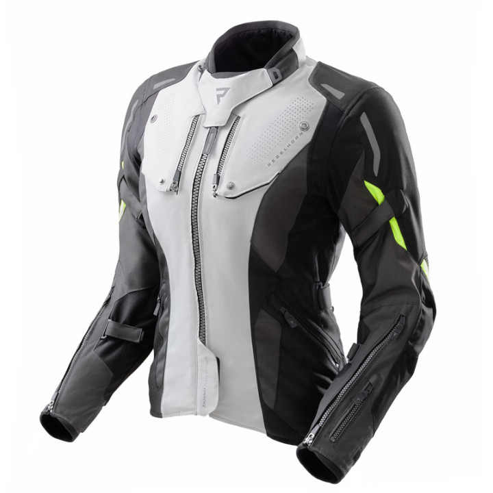 KURTKA MOTOCYKLOWA TEKSTYLNA DAMSKA REBELHORN HIKER 4 BLACK GREY FLUO YELLOW