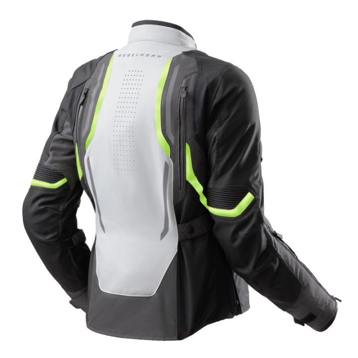 KURTKA MOTOCYKLOWA TEKSTYLNA DAMSKA REBELHORN HIKER 4 BLACK GREY FLUO YELLOW