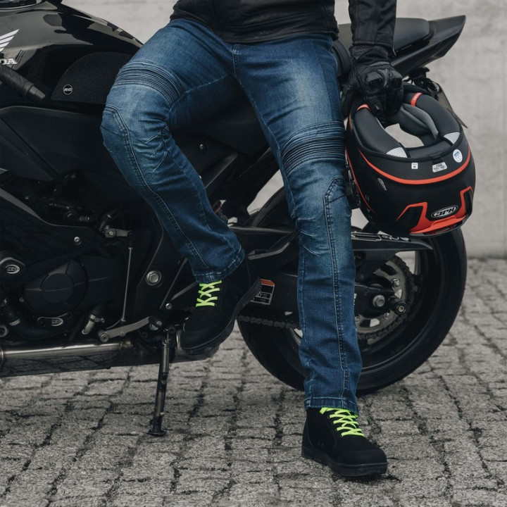 JEANSY MOTOCYKLOWE OZONE HORNET 2 WASHED BLUE