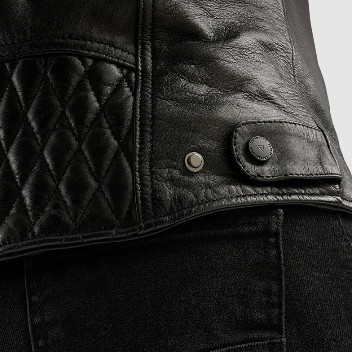 KURTKA MOTOCYKLOWA SKÓRZANA DAMSKA REBELHORN HUNTER 2 BLACK
