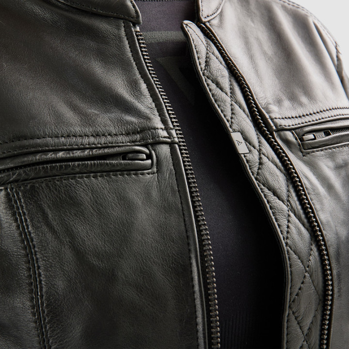 KURTKA MOTOCYKLOWA SKÓRZANA DAMSKA REBELHORN HUNTER 2 BLACK