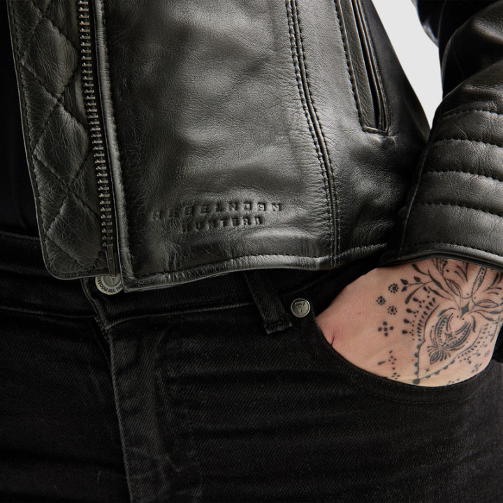 KURTKA MOTOCYKLOWA SKÓRZANA DAMSKA REBELHORN HUNTER 2 BLACK