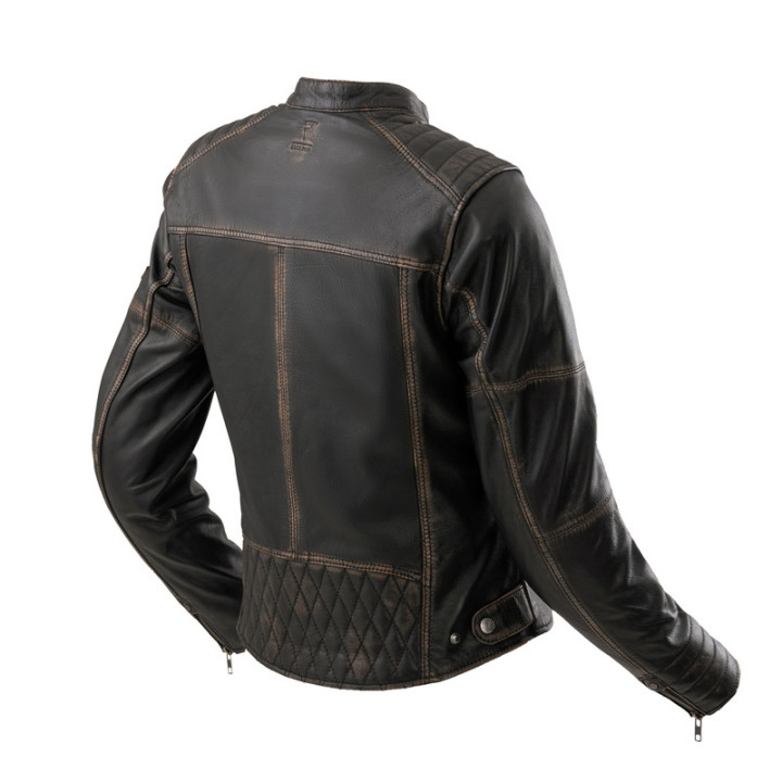 KURTKA MOTOCYKLOWA SKÓRZANA DAMSKA REBELHORN HUNTER 2 VINTAGE BROWN