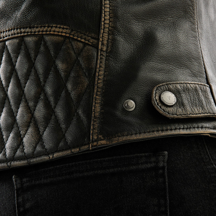 KURTKA MOTOCYKLOWA SKÓRZANA DAMSKA REBELHORN HUNTER 2 VINTAGE BROWN