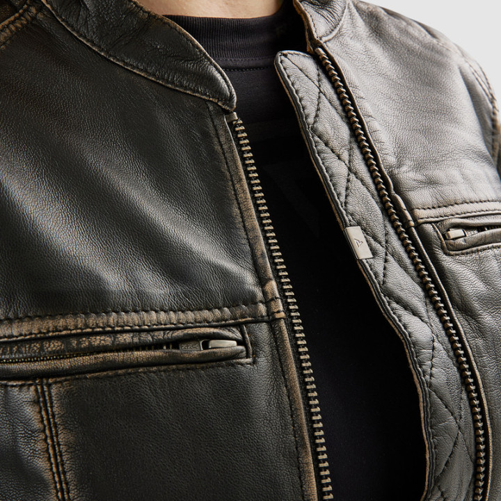 KURTKA MOTOCYKLOWA SKÓRZANA DAMSKA REBELHORN HUNTER 2 VINTAGE BROWN