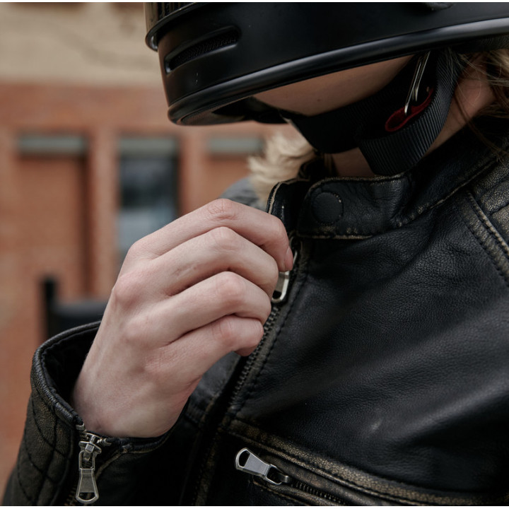 KURTKA MOTOCYKLOWA SKÓRZANA DAMSKA REBELHORN HUNTER PRO VINTAGE BLACK