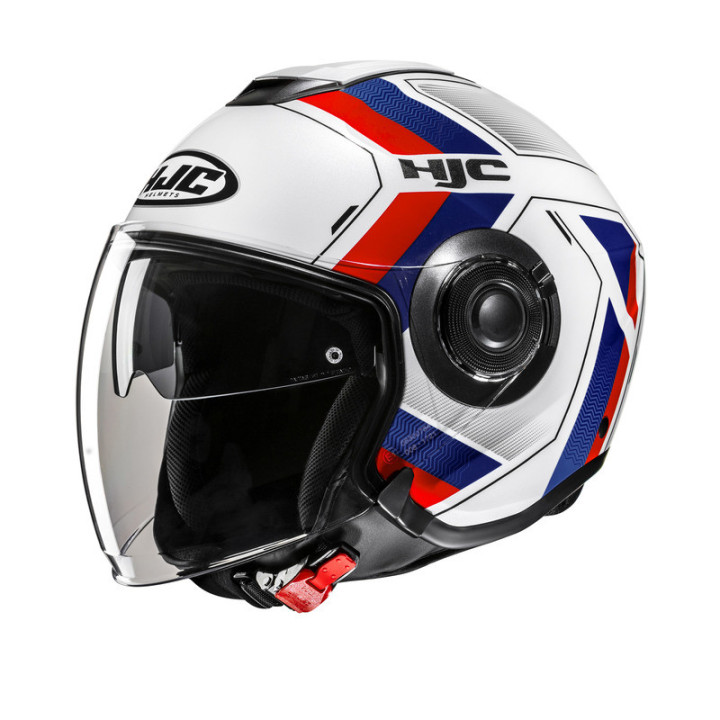 KASK MOTOCYKLOWY HJC I40N VELU WHITE RED