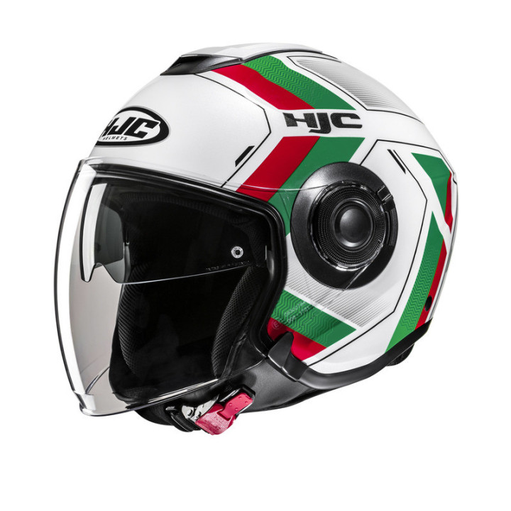 KASK MOTOCYKLOWY HJC I40N VELU WHITE GREEN