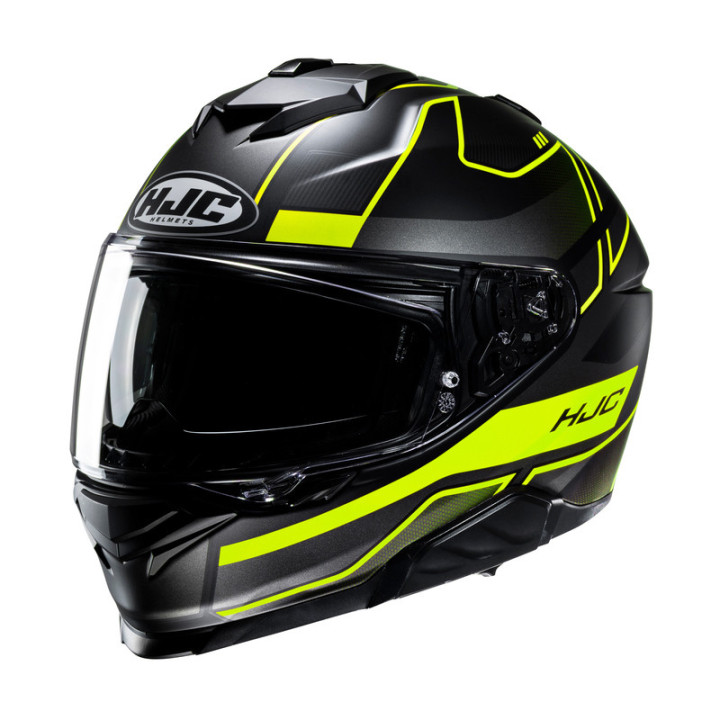 KASK MOTOCYKLOWY HJC I71 IORIX BLACK YELLOW