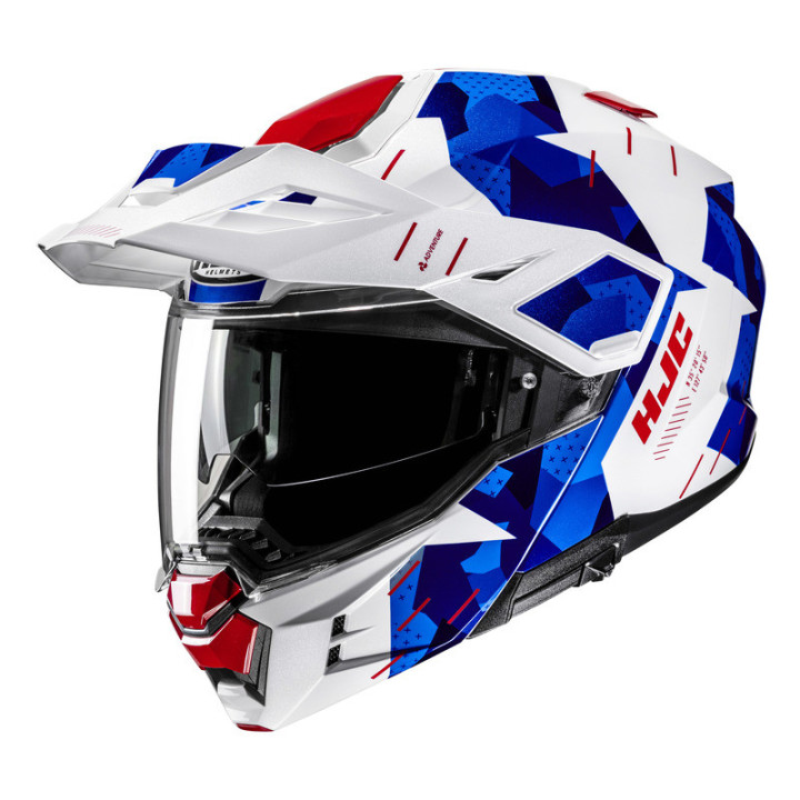 KASK MOTOCYKLOWY HJC I80 ROKI WHITE BLUE