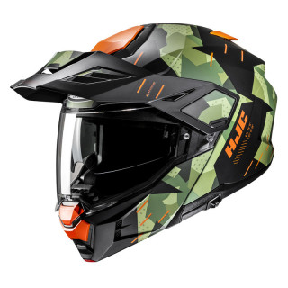 KASK MOTOCYKLOWY HJC I80 ROKI BLACK GREEN