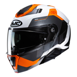 KASK MOTOCYKLOWY HJC I91 CARST WHITE ORANGE