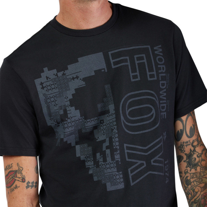 T-SHIRT FOX IMAGE SKULL PREM BLACK M