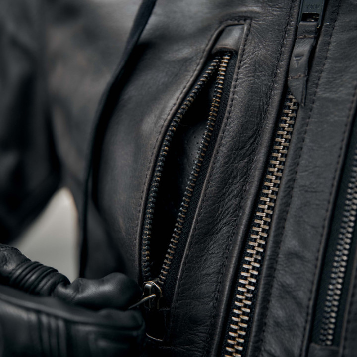 KURTKA MOTOCYKLOWA SKÓRZANA REBELHORN IMPALA BLACK