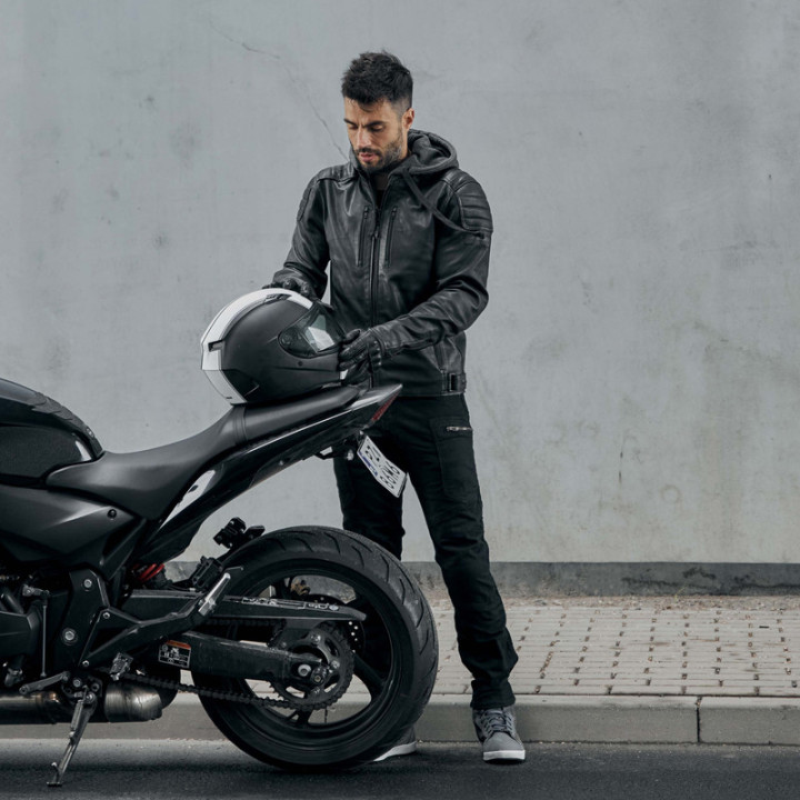 KURTKA MOTOCYKLOWA SKÓRZANA REBELHORN IMPALA BLACK