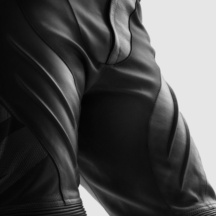 SPODNIE MOTOCYKLOWE SKÓRZANE REBELHORN INFERNO BLACK
