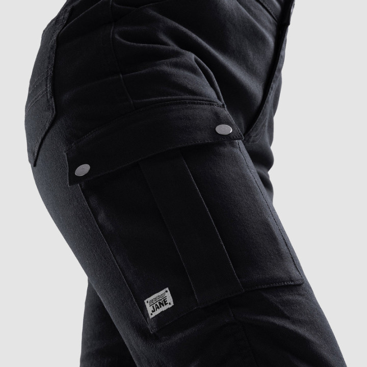 JEANSY MOTOCYKLOWE DAMSKIE OZONE JANE JOGGER FIT BLACK