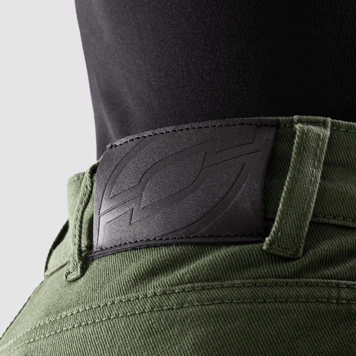 JEANSY MOTOCYKLOWE DAMSKIE OZONE JANE JOGGER FIT OLIVE