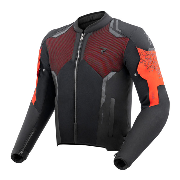 KURTKA MOTOCYKLOWA TEKSTYLNA REBELHORN JAX BLACK RED