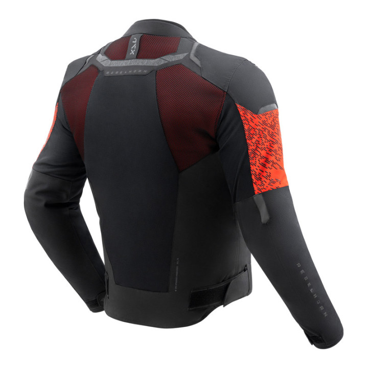 KURTKA MOTOCYKLOWA TEKSTYLNA REBELHORN JAX BLACK RED